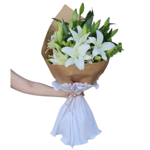 Ramo de flores lilium lirios blancos